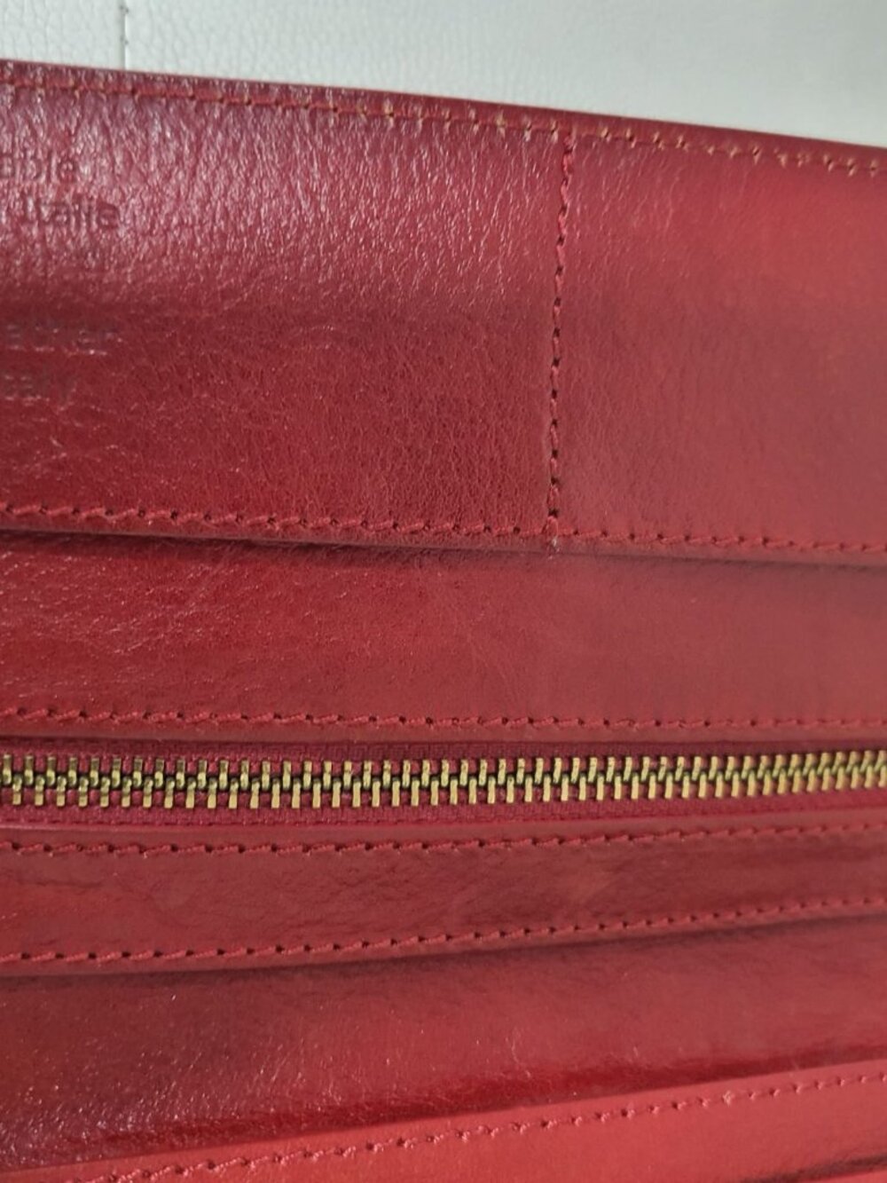Pratesi Firenze Red Italian Leather Wristlet Wallet/Clutch – NWOT - Picture 3 of 11